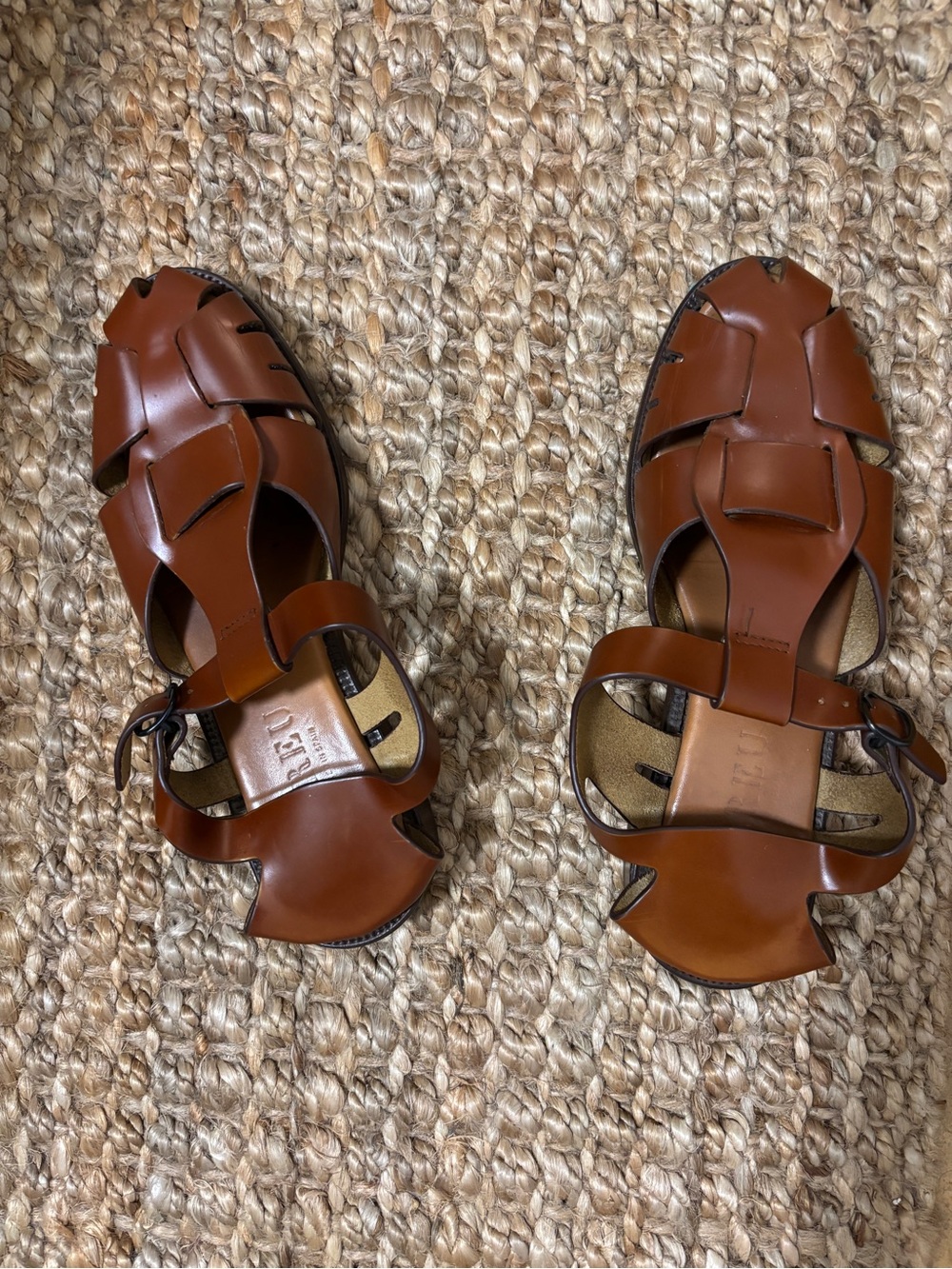 Women's Brown Leather Fisherman Sandals